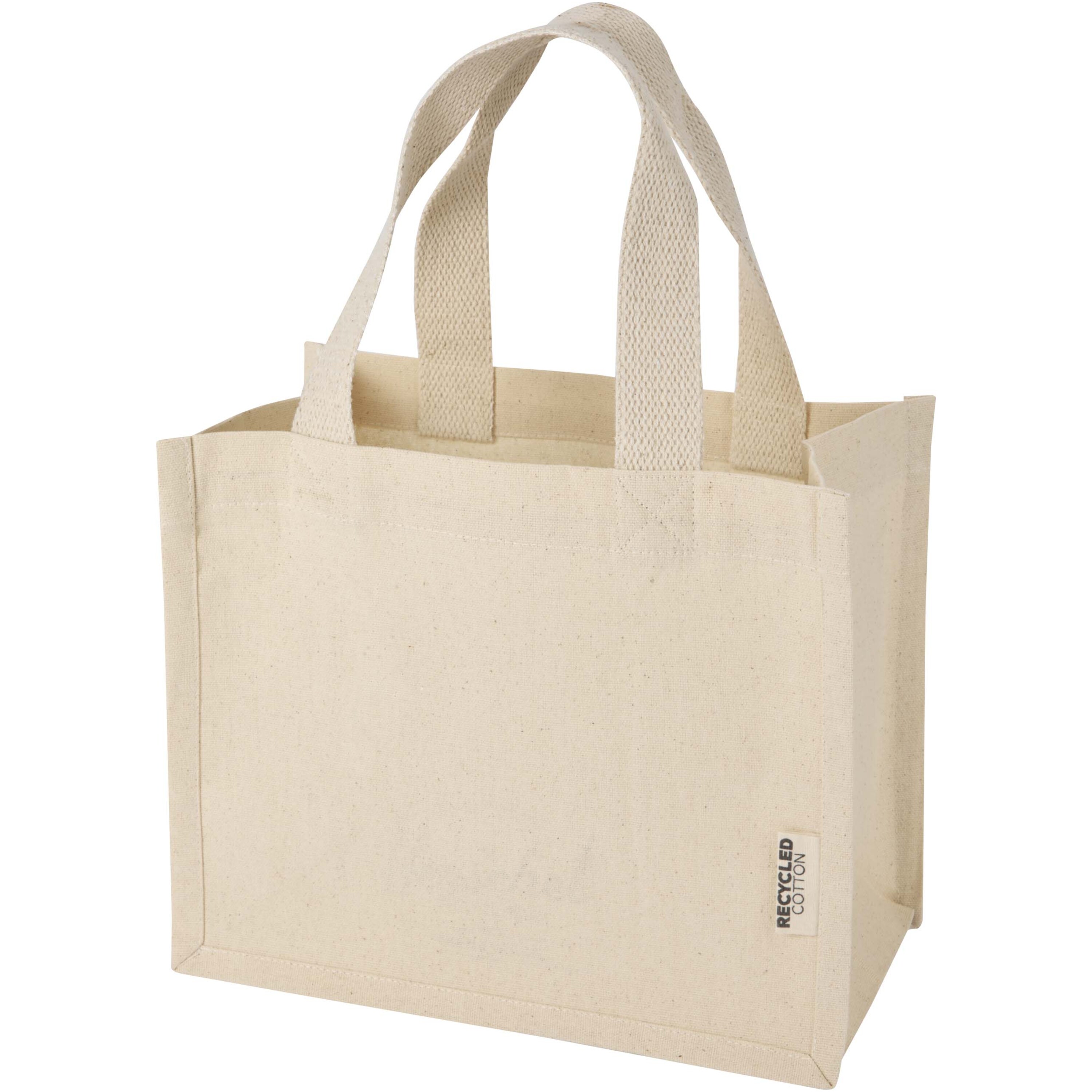 Mini sac shopping Odessa à soufflet en coton recyclé de 9 L et 220 g/m² certifié GRS